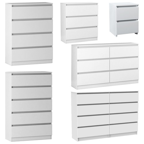 White modern bedside table - bedside,