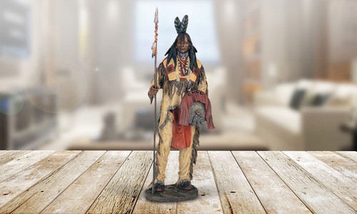 Indian warrior with - 14"h,