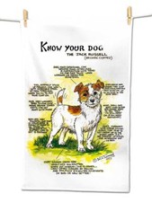 Jack Russell Tea Towel - Broken Coated Jack Russell Gift -Jack Russells 4765 -TT