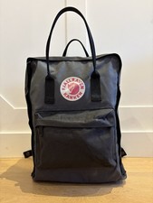 Kanken 16L backpack Black/Blue - Good Functional Condition - Distressed Look