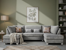 New Silver Velvet U Shape