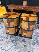 Pair Of Art Deco Walnut