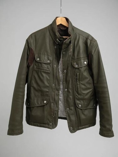 Zara wax jacket size olive - zara, m