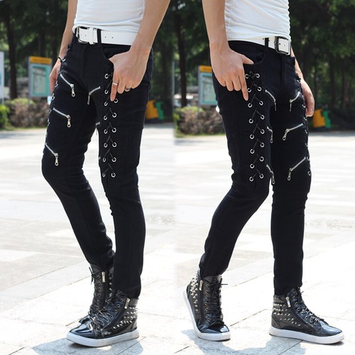 Mens punk black slim fit - punk,