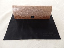 Used - Kylie Minogue gold glasses / sunglasses case & cloth- proceeds to charity