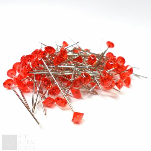 Red diamante florist bouquet - red,