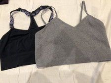 2 X Pack sports bras George non padded grey navy blue size S/M