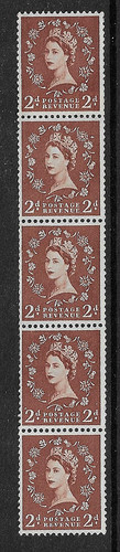 Qe2 wilding s39 red - 2d, lt