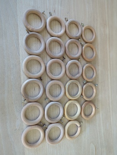 Wooden curtain pole rings for - wooden,