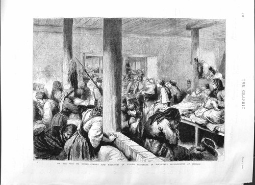 Old antique print - old, wives