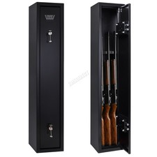 SPARE REPAIR Gun Cabinet Storage 3 Safe Shotgun With Key Locks Steel Home Black