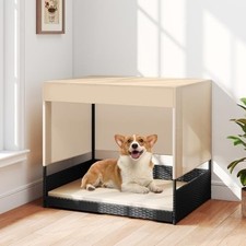 Wicker Pet House with Cushion