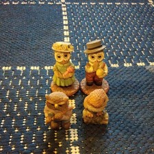 4 x  Vintage Porcelain Owls