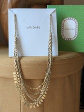 Stella & Dot Sutton Collier Statement Necklace Gold Tone - Boxed 