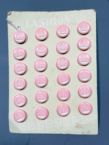 Vintage pink plastic - vintage, buttons