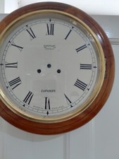Smiths Enfield London Dial Antique School Railway Station Clock train British 