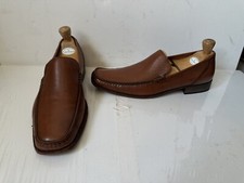 Bata Leather Loafer Shoes Size UK 8 EU 42 Made In Italy