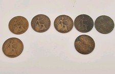 7x George v English Pennies