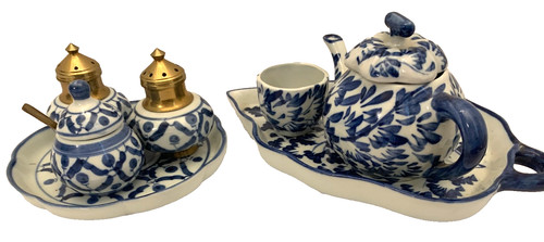 Vintage miniature blue white - blue,