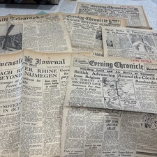 6x Original WW2 Newspaper -