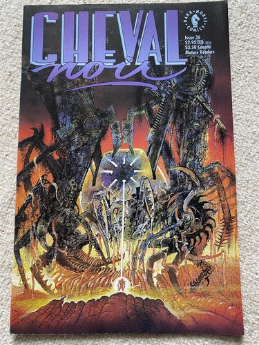 Cheval noir moebius david - cheval,