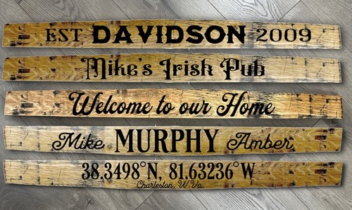 Engraved bourbon barrell - bourbon, stave
