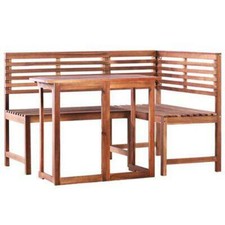 Garden Bench Set with Folding