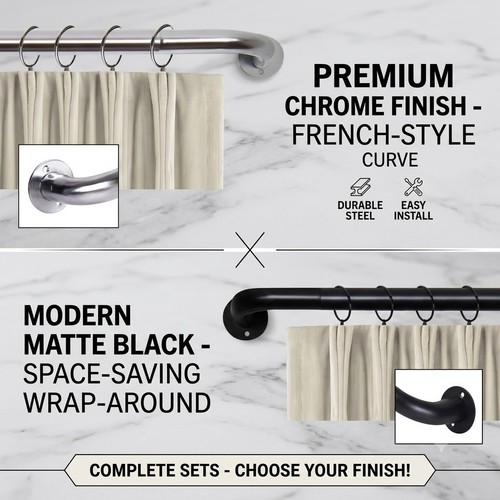 French wrap around curtain rod - curtain,