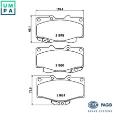BRAKE PAD SET DISC BRAKE 8DB