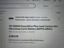 12V 250AH Expedition Plus Lead Carbon Gel Ultra Deep Cycle Battery (EXP12-250C)