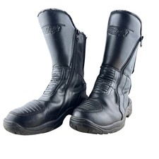 Spada Motorcycle Touring Boots EU 43 UK 9 Black Leather Zip Fasten – Used