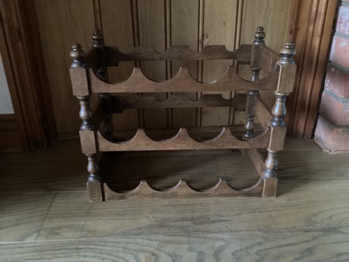 Oak wine rack holds - rack, 12