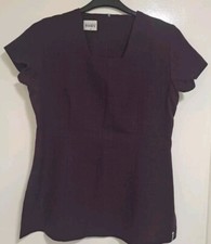 Florence Roby Uniform Salon Wear Plum Tunic Top Womens Size 14 NWOT