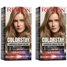 2 x Revlon Colorstay Longwear Permanent Cream Colour (8.13 Medium Beige Blonde)