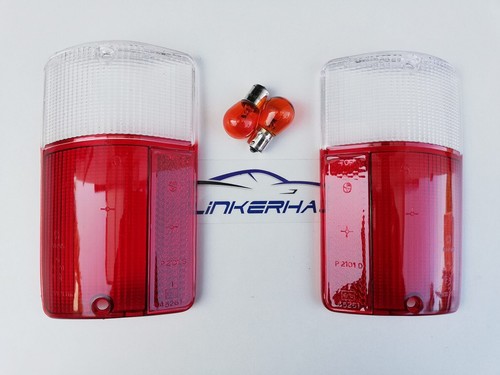 White red tail lights lenses - white/red,