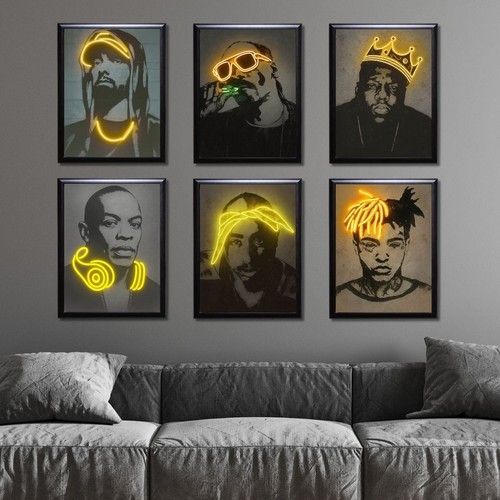 Hip hop rapper - hip, neon