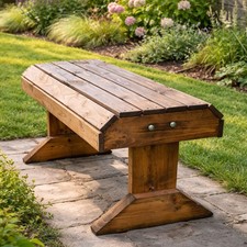 Wooden patio garden bench - patio,