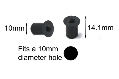 Black rubber nuts - m5,