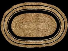 Natural Jute Hand Braided Oval