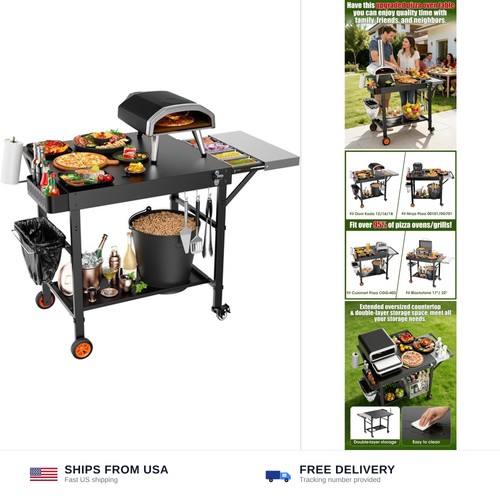 Outdoor pizza oven table - pizza,