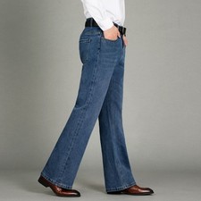 Men Bell Bottom Flared Jeans