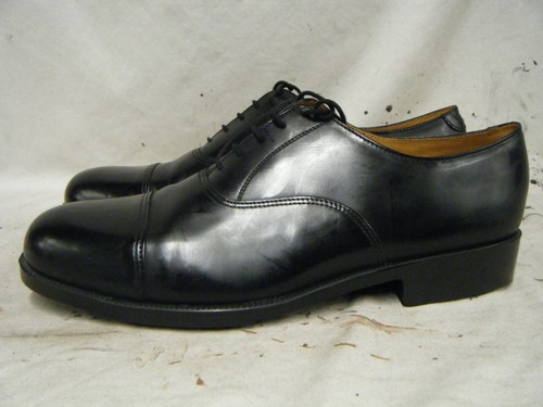 Mens black leather parade - black,