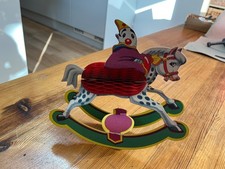 Vintage Christmas Honeycomb Rocking Horse Decoration