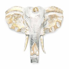 Large Elephant Head - Gold &