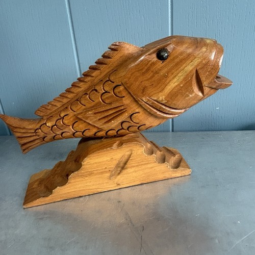 Vintage wooden dog - wooden, hors