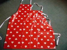 Red heart pvc apron sizes - apron,