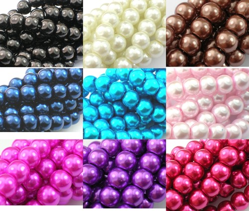 Glass pearls beads - glass,