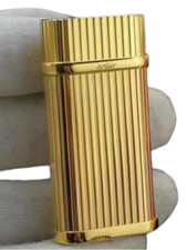 Smoking Lighter Cartier Classic Luxury Lighter Gas Lighter With Stones & Box #E