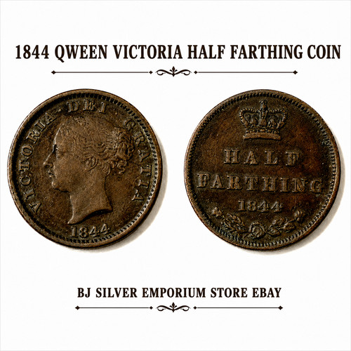 1844 half farthing the - half,