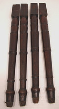 Set of 4 Victorian Mahogany Turned Wood Table Legs 65cm